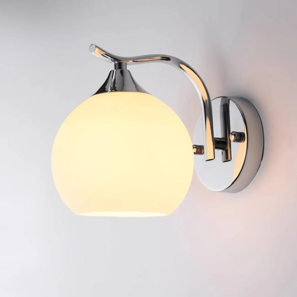 Applique murale moderne Globe pour salle de bain avec finition chromée