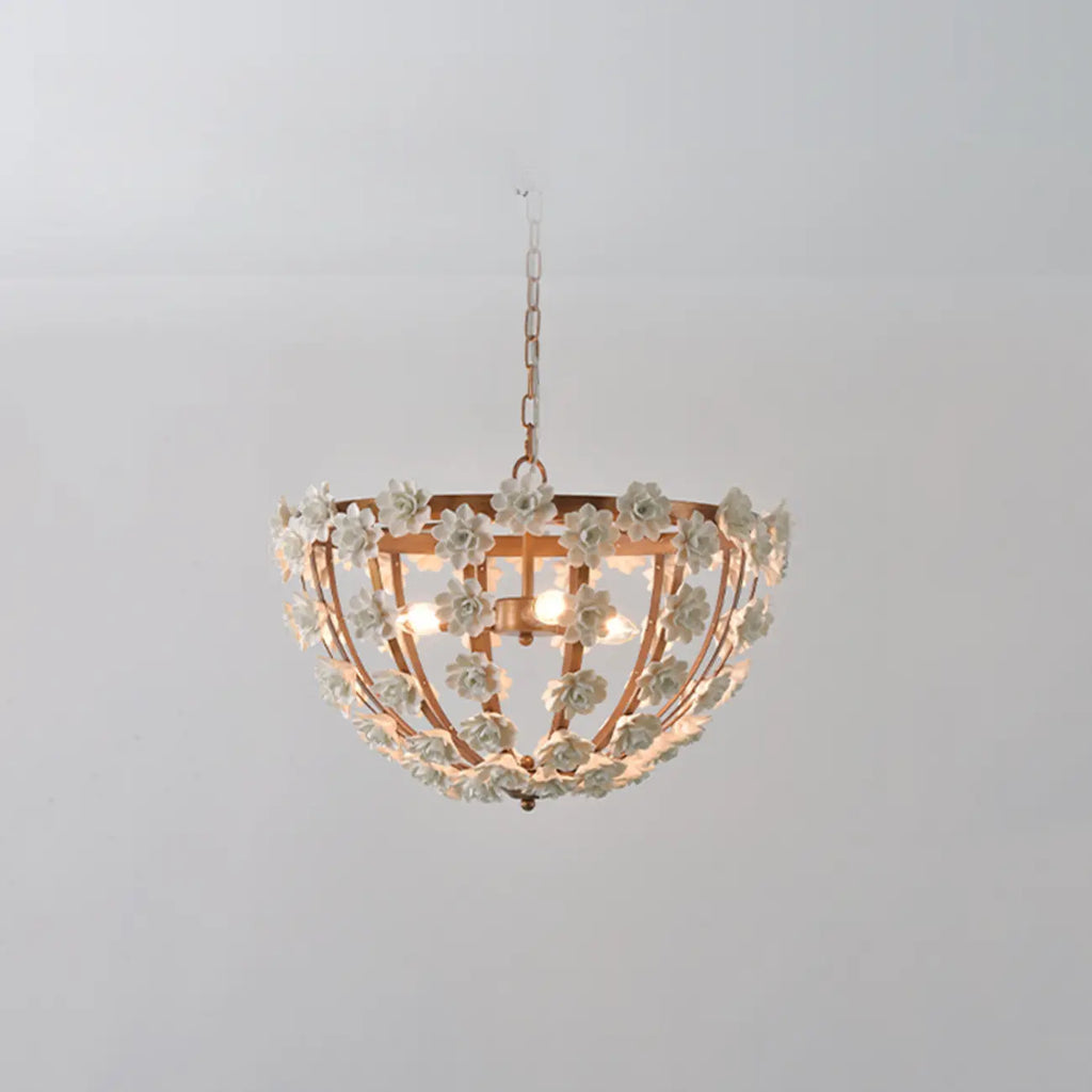 Lustre moderne en céramique en forme de dôme pour une salle à manger élégante