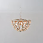 Lustre moderne en céramique en forme de dôme pour une salle à manger élégante