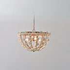 Lustre moderne en céramique en forme de dôme pour une salle à manger élégante