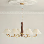 Lustre moderne réglable en tissu plissé pour salon