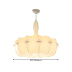 Lustre moderne en tissu blanc pour la décoration du salon