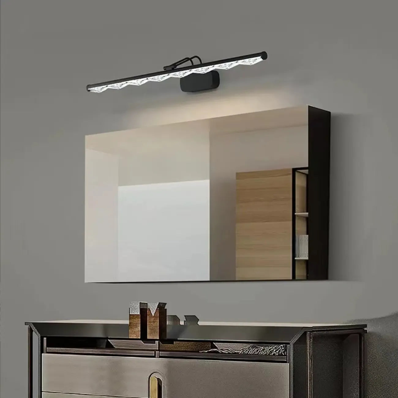 Applique murale LED linéaire moderne au-dessus du miroir de salle de bain