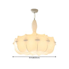 Lustre moderne en tissu blanc pour la décoration du salon