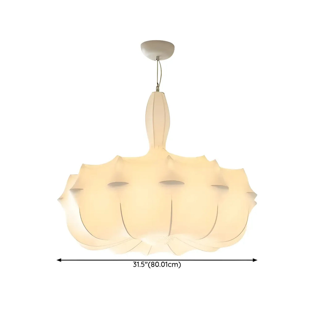 Lustre moderne en tissu blanc pour la décoration du salon