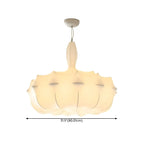 Lustre moderne en tissu blanc pour la décoration du salon
