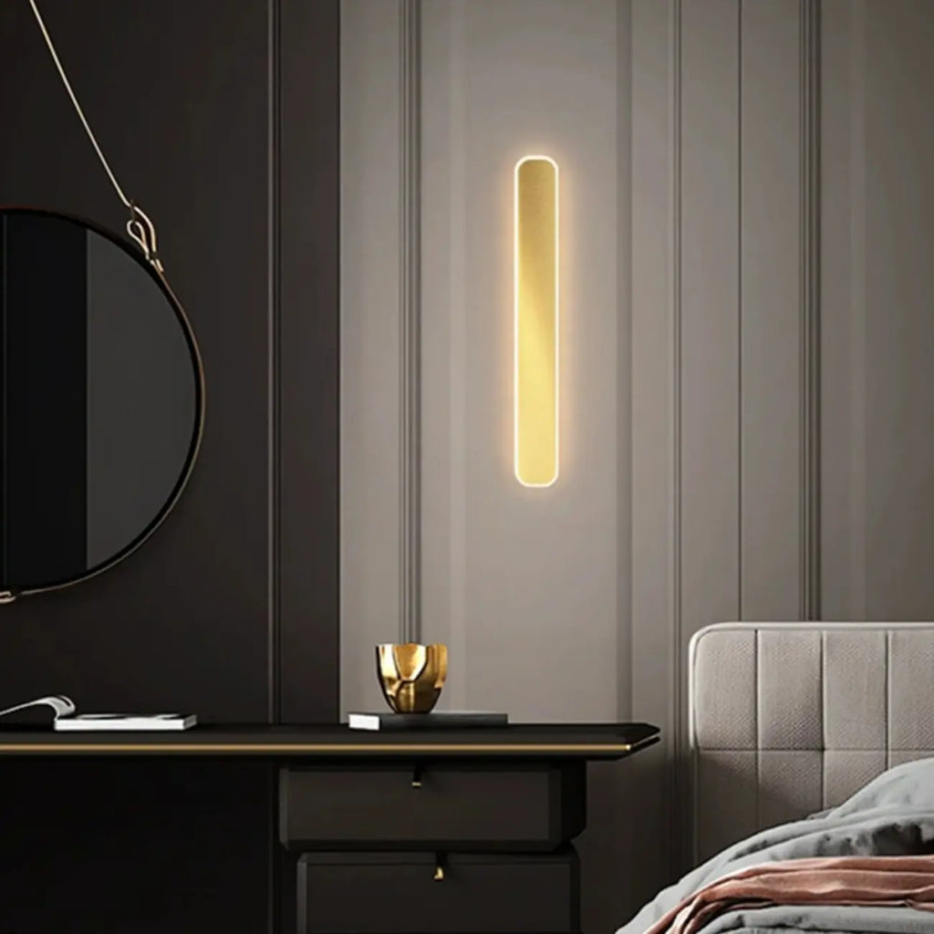 Applique murale linéaire LED moderne d'intérieur avec abat-jour en acrylique