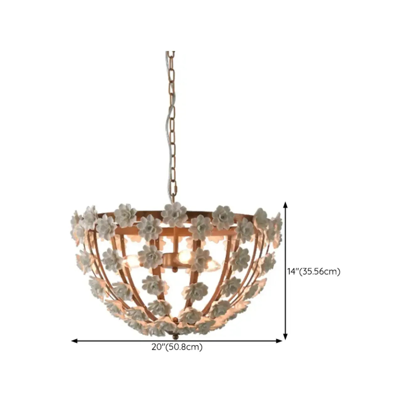 Lustre moderne en céramique en forme de dôme pour une salle à manger élégante