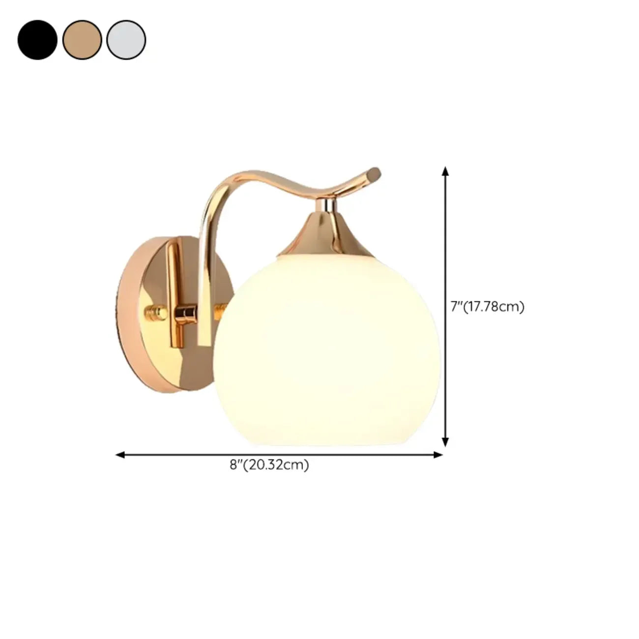 Applique murale moderne Globe pour salle de bain avec finition chromée