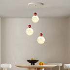 Suspension ronde design en forme de lune avec détails perlés pour la décoration intérieure