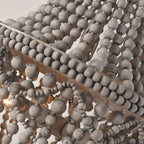 Lustre élégant à perles blanches pour salle à manger moderne
