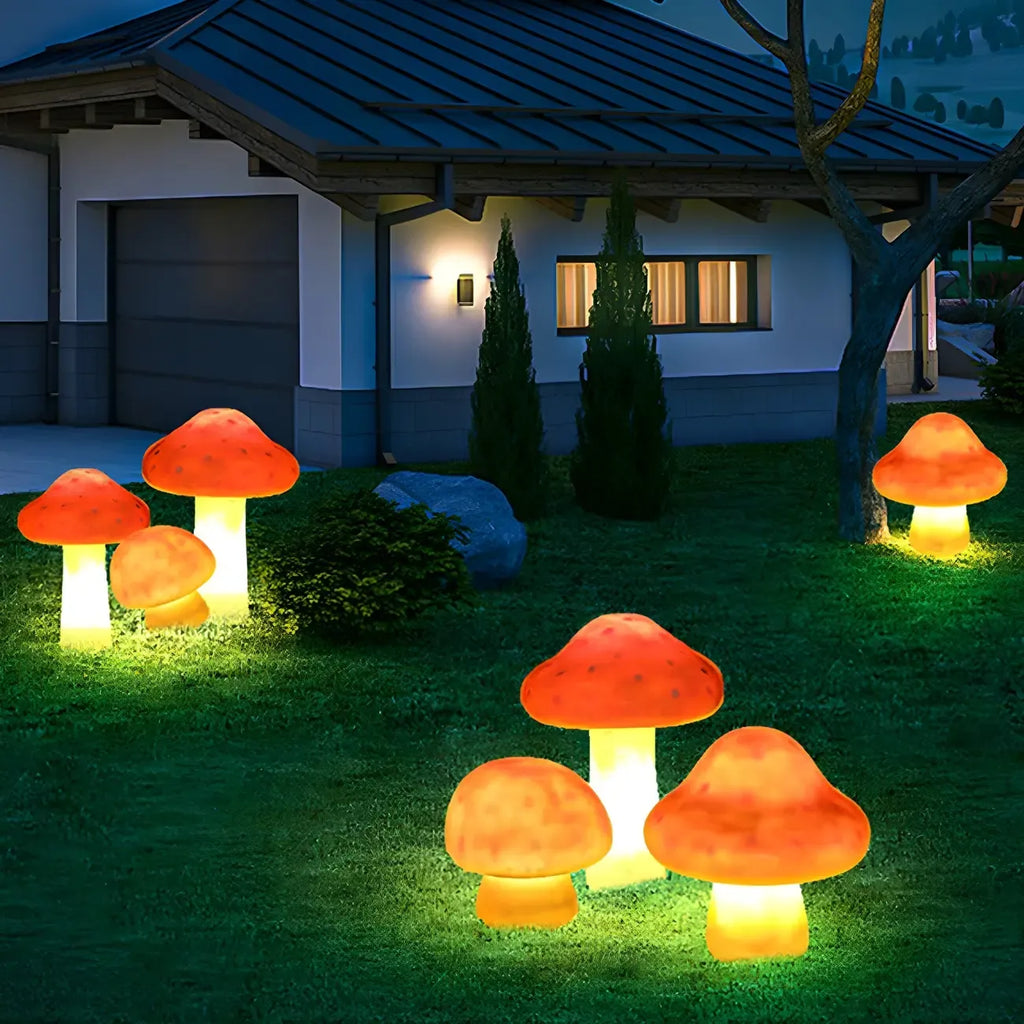 Lampe LED extérieure en forme de champignon pour allée de jardin