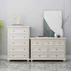 Commode de célibataire en bois blanc de qualité supérieure avec poignée dorée