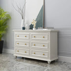 Commode de célibataire en bois blanc de qualité supérieure avec poignée dorée
