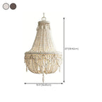 Lustre élégant à perles blanches pour salle à manger moderne