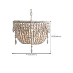 Lustre élégant à perles blanches pour salle à manger moderne