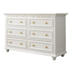 Commode de célibataire en bois blanc de qualité supérieure avec poignée dorée