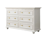 Commode de célibataire en bois blanc de qualité supérieure avec poignée dorée