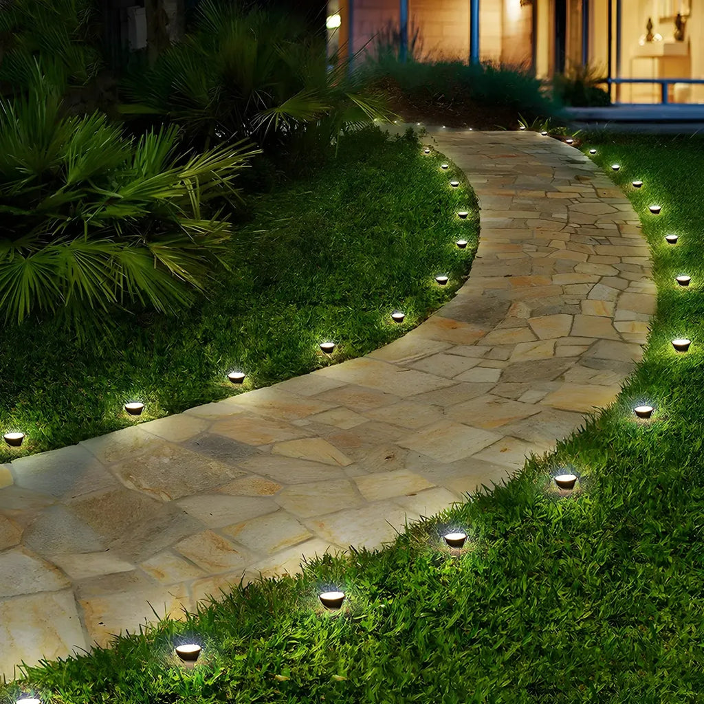 Mini projecteur solaire LED encastrable pour jardin de cour