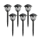 Borne lumineuse solaire LED artistique d'extérieur pour allée de jardin