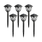 Borne lumineuse solaire LED artistique d'extérieur pour allée de jardin