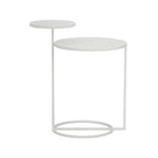 Table de chevet ronde minimaliste en métal à 2 niveaux