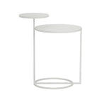 Table de chevet ronde minimaliste en métal à 2 niveaux
