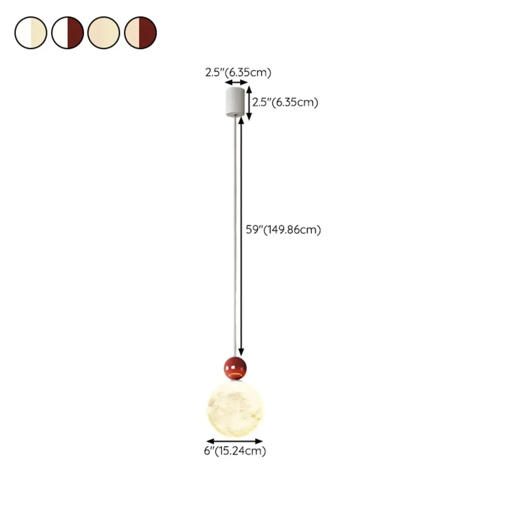Suspension ronde design en forme de lune avec détails perlés pour la décoration intérieure