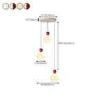 Suspension ronde design en forme de lune avec détails perlés pour la décoration intérieure