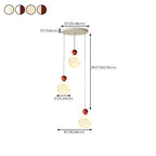 Suspension ronde design en forme de lune avec détails perlés pour la décoration intérieure