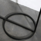 Table de chevet ronde minimaliste en métal à 2 niveaux