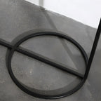 Table de chevet ronde minimaliste en métal à 2 niveaux