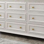 Commode de célibataire en bois blanc de qualité supérieure avec poignée dorée