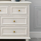 Commode de célibataire en bois blanc de qualité supérieure avec poignée dorée
