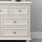 Commode de célibataire en bois blanc de qualité supérieure avec poignée dorée