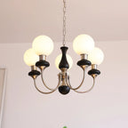 Lampadario moderno a sfera verde regolabile