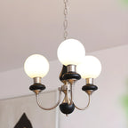 Lampadario moderno a sfera verde regolabile