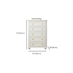 Commode de célibataire en bois blanc de qualité supérieure avec poignée dorée