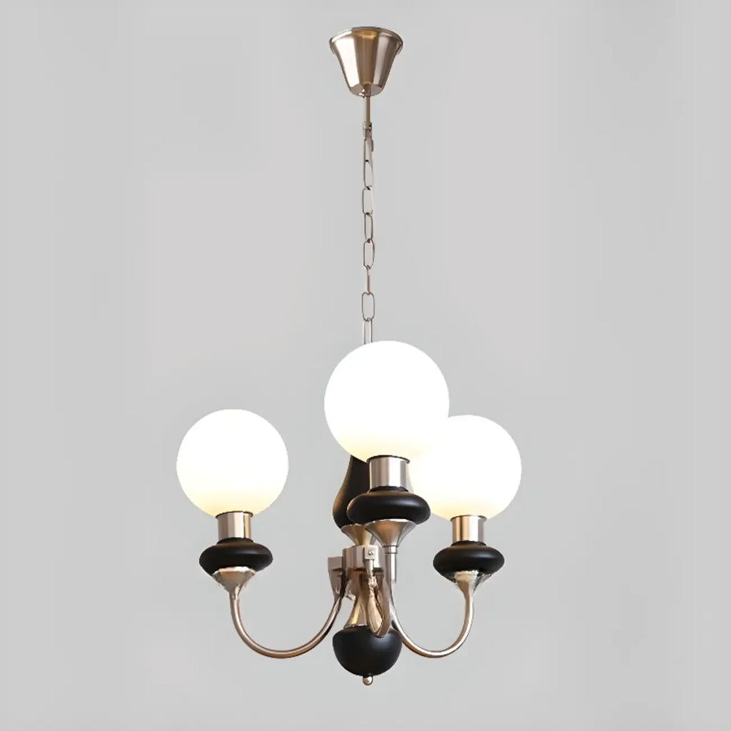 Lampadario moderno a sfera verde regolabile