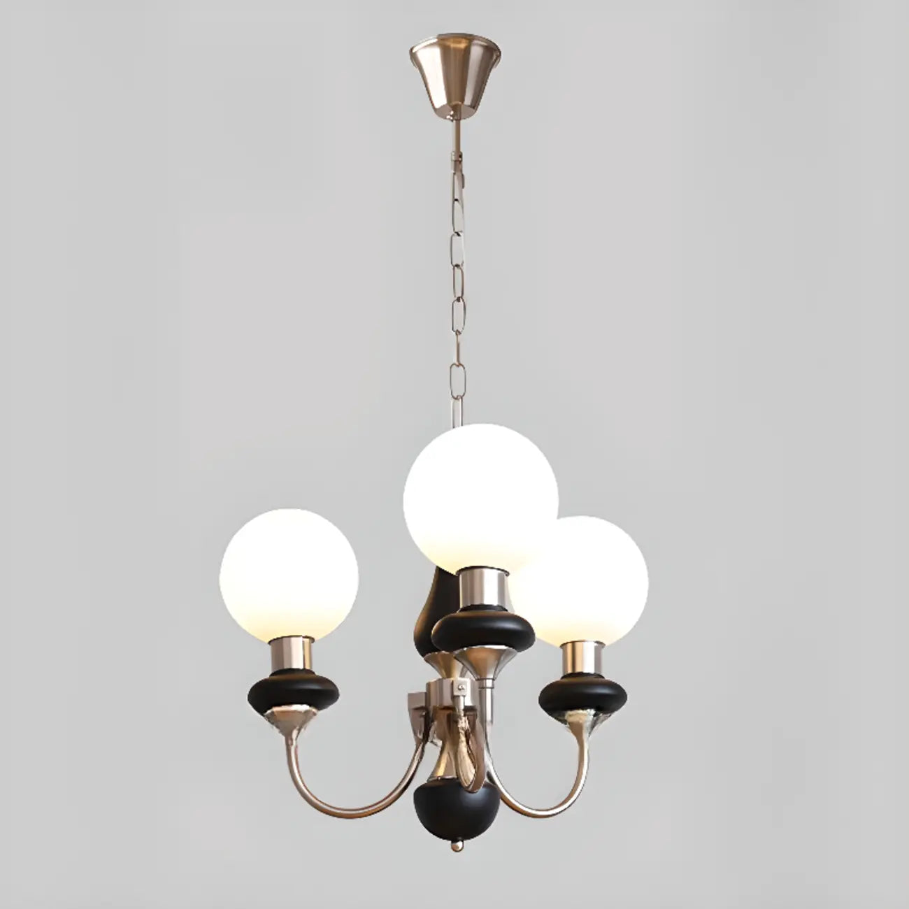 Lampadario moderno a sfera verde regolabile