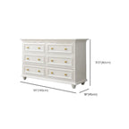 Commode de célibataire en bois blanc de qualité supérieure avec poignée dorée