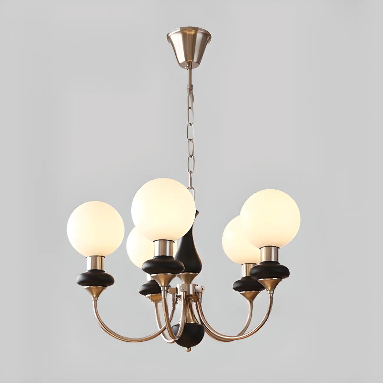 Lampadario moderno a sfera verde regolabile
