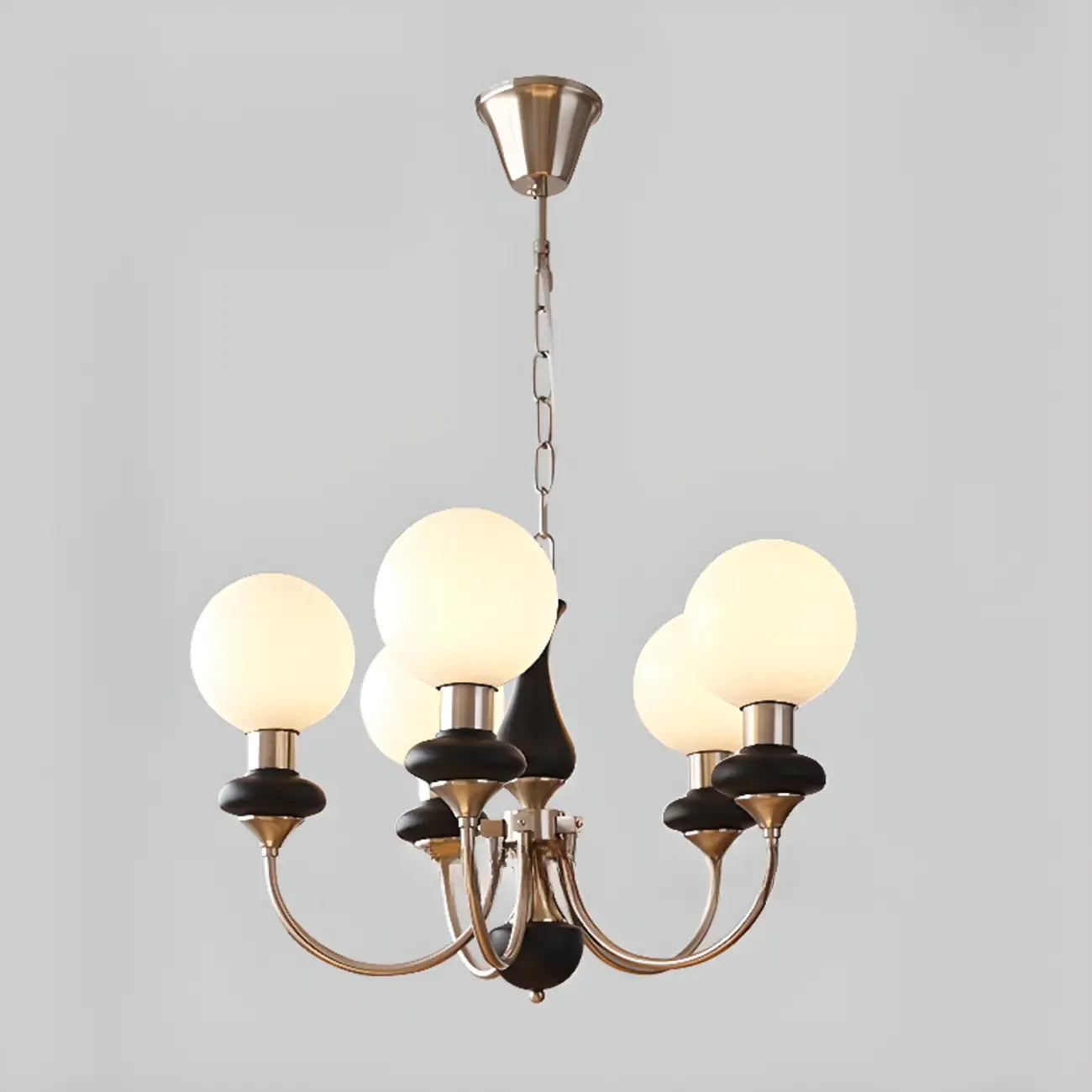 Lampadario moderno a sfera verde regolabile
