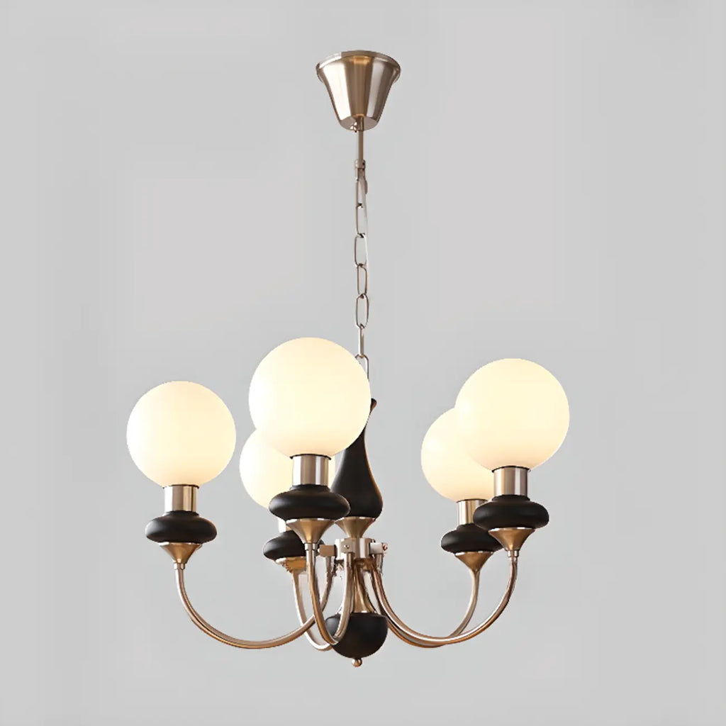 Lampadario moderno a sfera verde regolabile