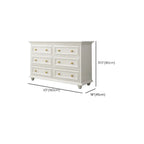 Commode de célibataire en bois blanc de qualité supérieure avec poignée dorée