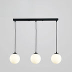 Lampadario moderno a sospensione con 3 globi in vetro