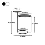 Table de chevet ronde minimaliste en métal à 2 niveaux
