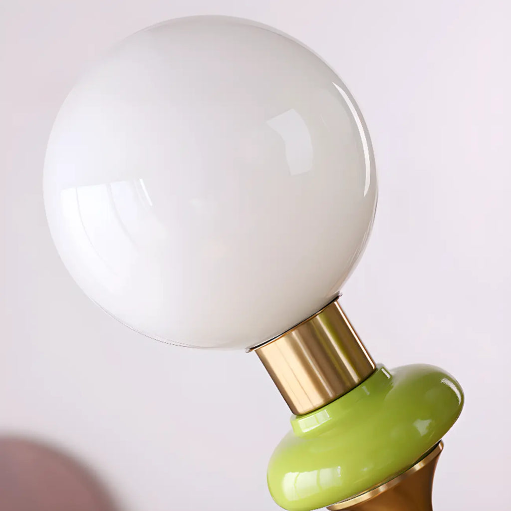 Lampadario moderno a sfera verde regolabile