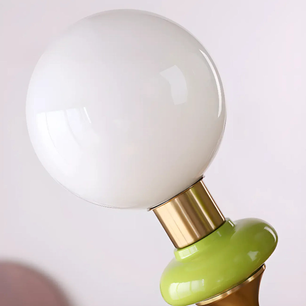 Lampadario moderno a sfera verde regolabile