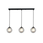 Lampadario moderno a sospensione con 3 globi in vetro